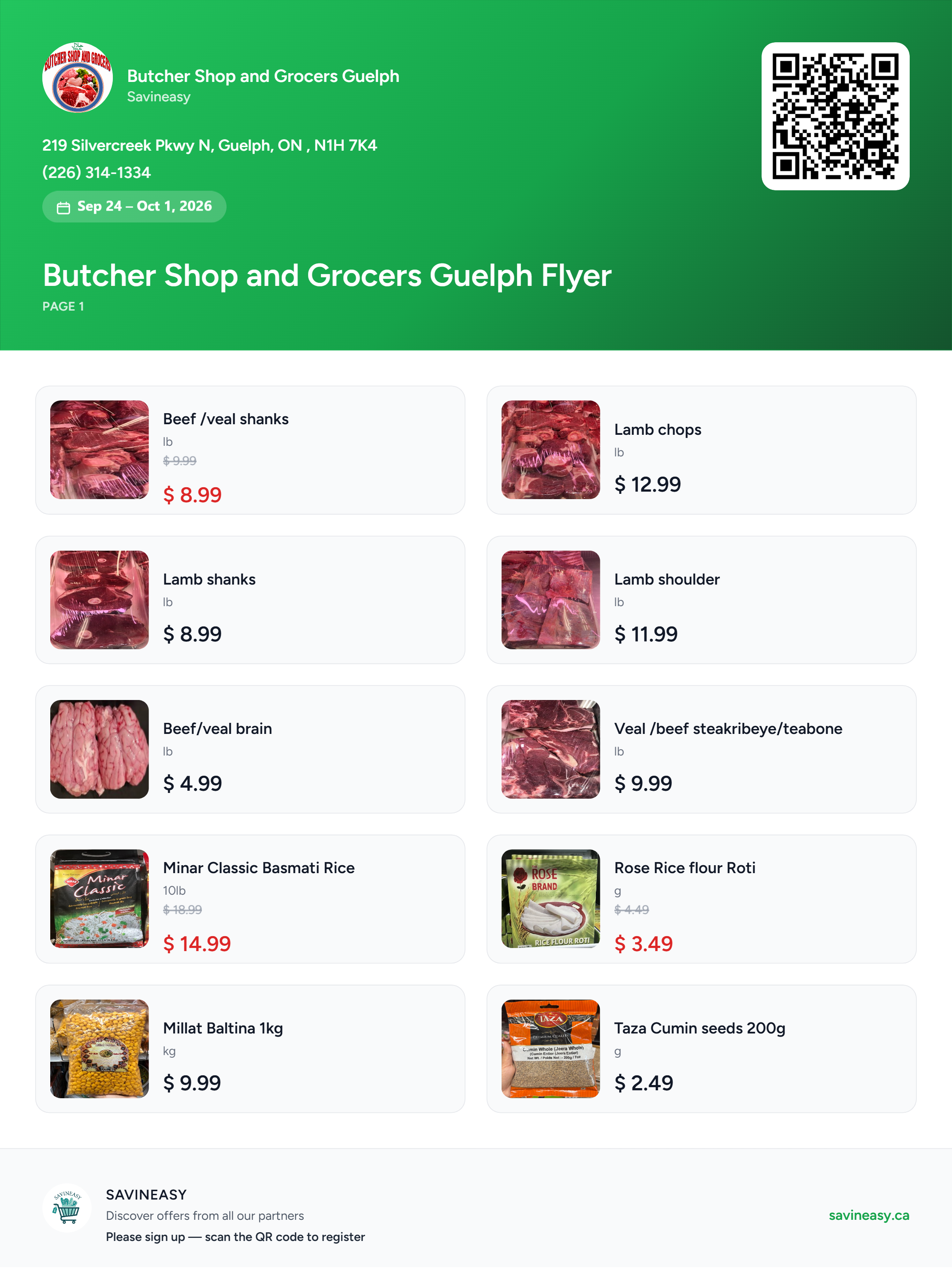 Butcher Shop Guelph Weekly Flyer